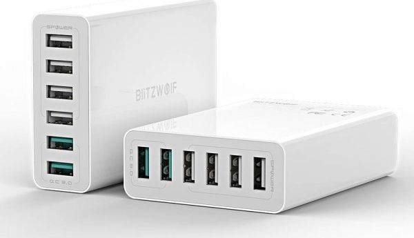 Ladowarka Blitzwolf BW-S15 6x USB-A  (BLZ255WHT) BLZ255WHT (5907489604321) iekārtas lādētājs