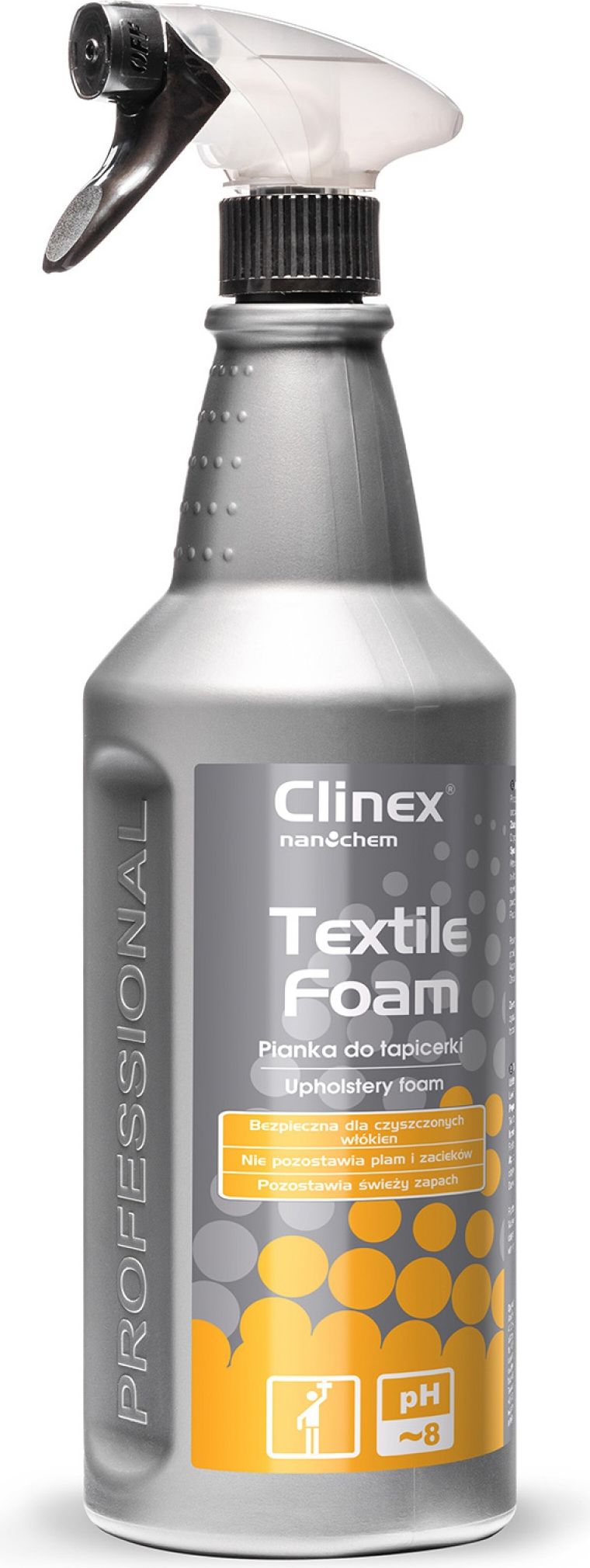 Clinex Srodek do mycia, czyszczenia tapicerki Textile Foam 1L (PBSX1343) PBSX1343 (5907513273059) Sadzīves ķīmija