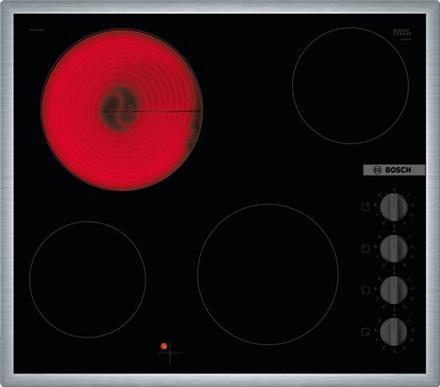 Bosch Hob PKE645CA2E Electric, Number of burners/cooking zones 4, Mechanical, Black plīts virsma