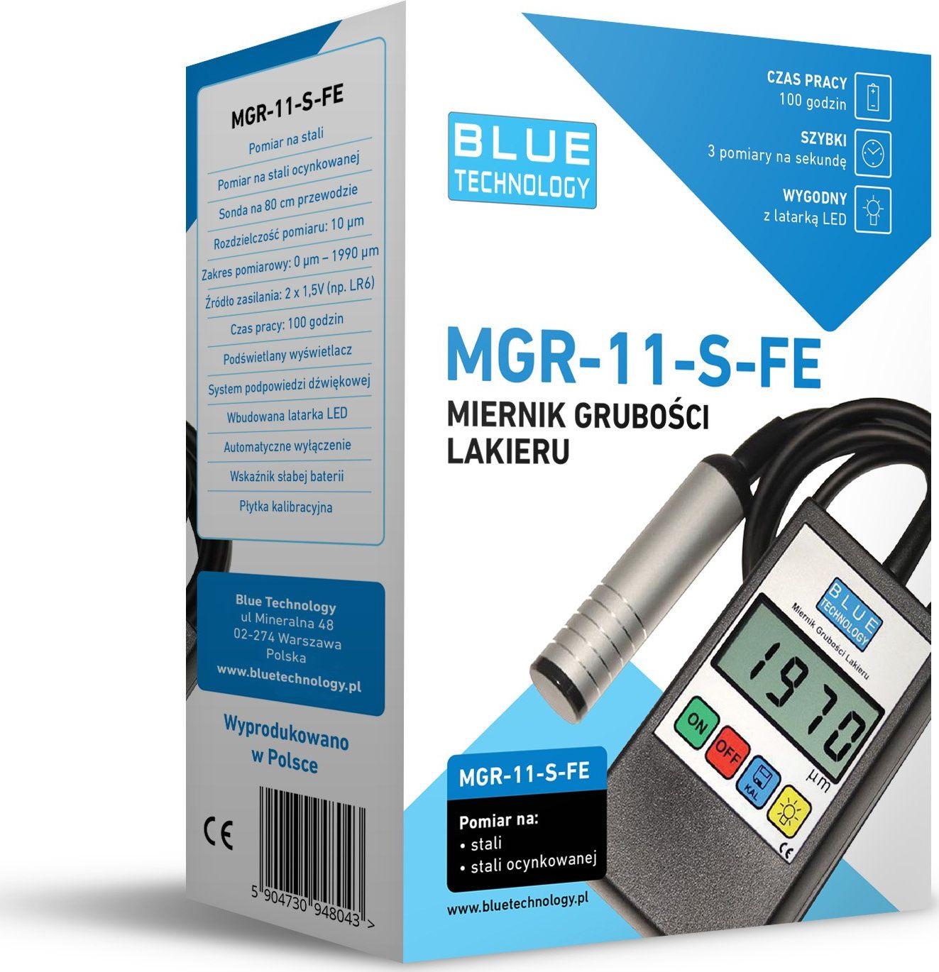 Blue Technology Miernik grubosci lakieru MGR-11-S-FE MGR-11-S-FE (5904730948043)