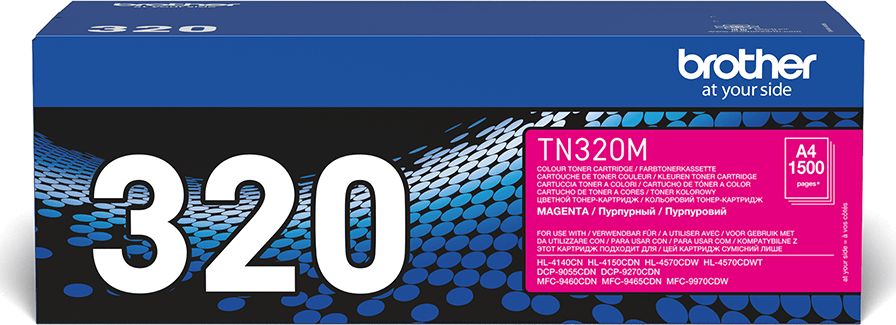 Brother TN320M magenta | 1500 pgs | HL 4150CDN/4570CDW/DCP-9270CDN toneris