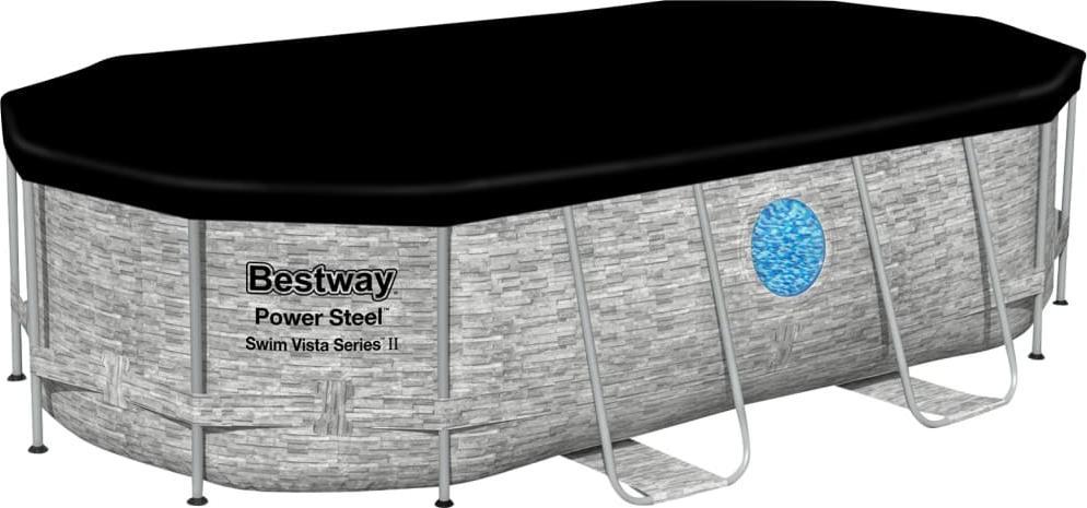 Bestway Bestway Basen Power Steel z zestawem akcesoriow, 427x250x100 cm 93329 (6941607311233) Baseins