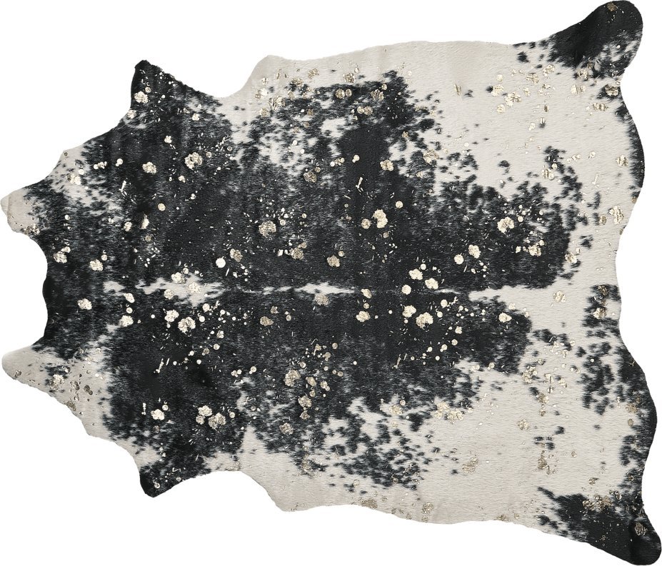 Beliani Dywan ekoskora w laty 150 x 200 cm czarno-bialy BOGONG 309348 Bel (4251682276580)