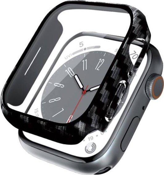 Crong Crong Hybrid Watch Case - Etui ze szklem Apple Watch 41mm (Carbon) CRG-41HS-CRB (5904310702881)