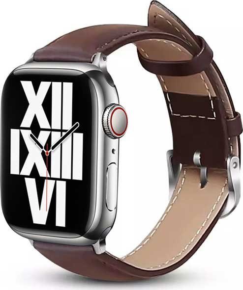 Crong Crong Noble Band - Pasek z naturalnej skory do Apple Watch 38/40/41 mm (Espresso) CRG-40NOB-ESP (5904310702065)