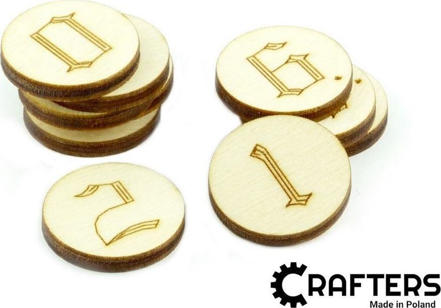 Crafters Crafters: Znaczniki drewniane - Cyfry (10) 114461 (5903794170315) galda spēle
