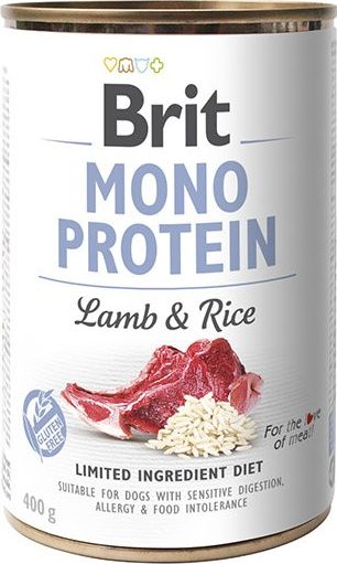 Brit Mono protein lamb & brown rice 400g 104-100833 (8595602555352) barība suņiem