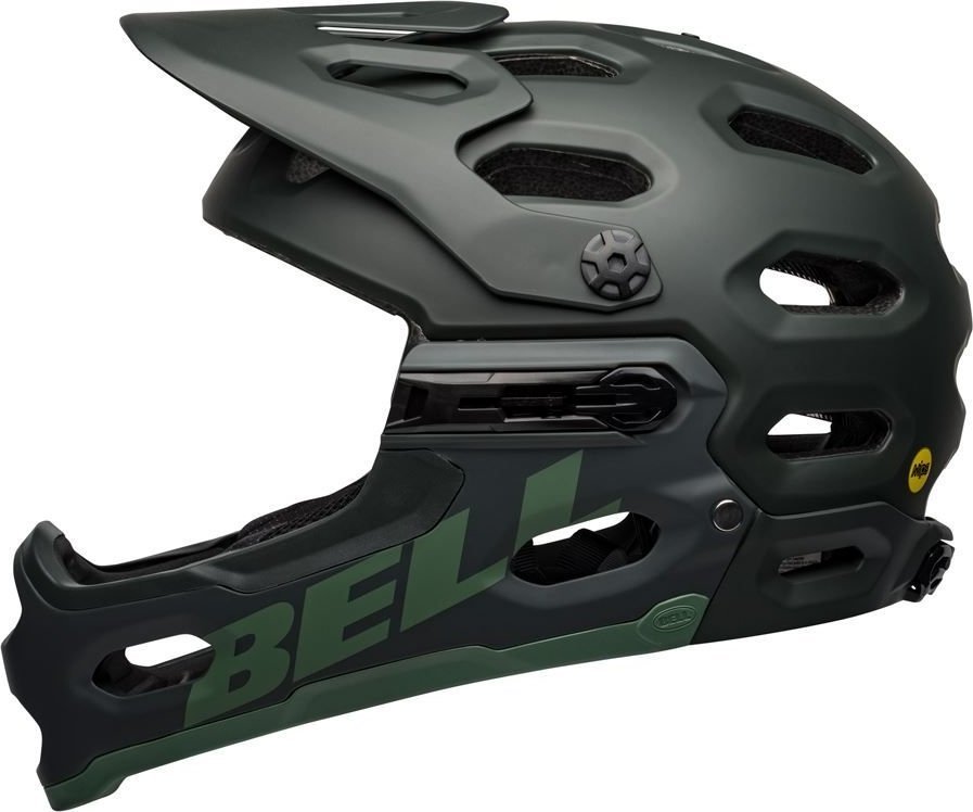 Bell Kask full face BELL SUPER 3R MIPS matte green roz. S (52-56 cm) (NEW) BEL-7126667 (768686382680)