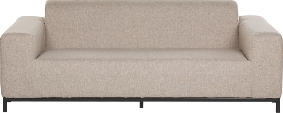 Beliani Sofa ogrodowa bezowa z czarnym ROVIGO 248075 (4251682259545) Dārza mēbeles