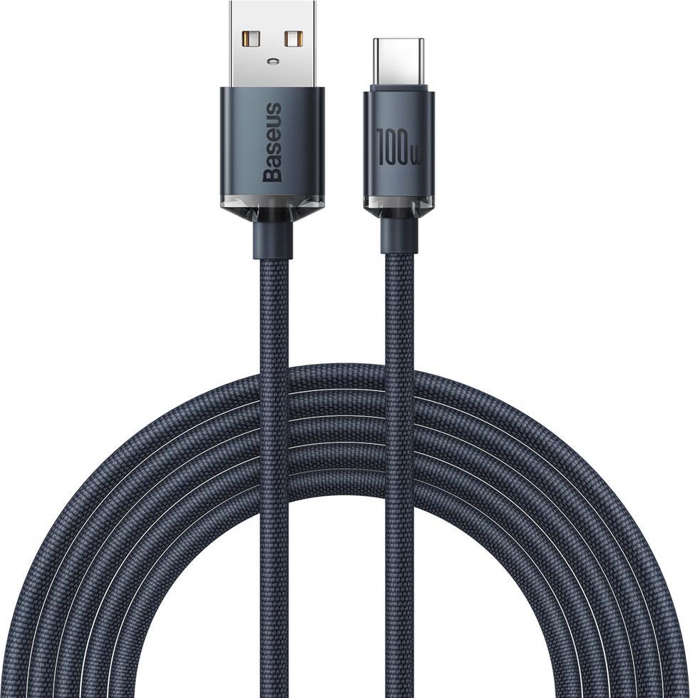 Kabel USB Baseus USB-A - USB-C 2 m Czarny (BSU3102BLK) BSU3102BLK (6932172602833) USB kabelis