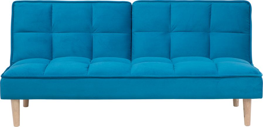 Beliani Sofa rozkladana niebieska SILJAN 93164 (4260602370543) Dārza mēbeles