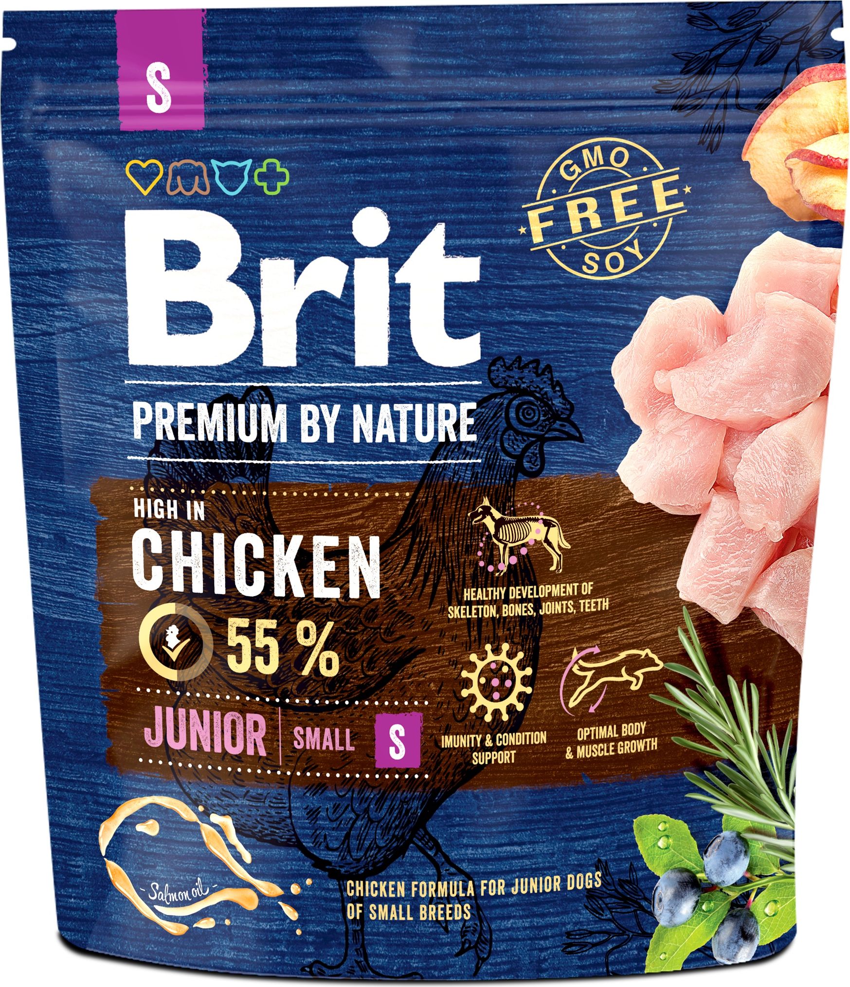 Brit Premium By Nature Junior S Small 1kg VAT011724 (859560252653) barība suņiem