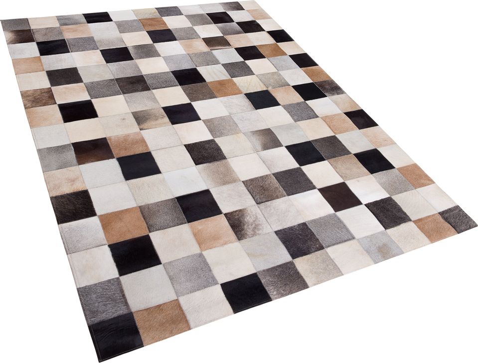 Beliani Dywan patchwork skorzany 160 x 230 cm wielokolorowy SOKE 23589 (4260580939008)