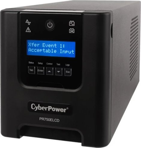 Cyber Power UPS PR750ELCD 675W Tower (IEC C13) nepārtrauktas barošanas avots UPS