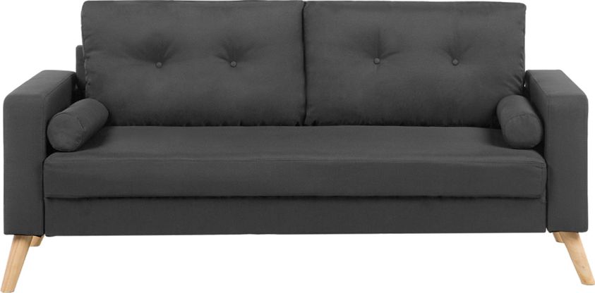 Beliani Sofa 2-osobowa ciemnoszara KALMAR 175622 (4251682220088) Dārza mēbeles