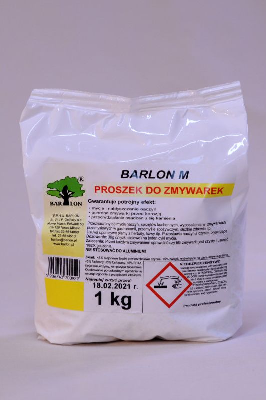 Barlon Barlon M - Proszek do mycia naczyn w zmywarkach, antykorozyjny - 1 kg BARLON/M (5906743700922) Sadzīves ķīmija