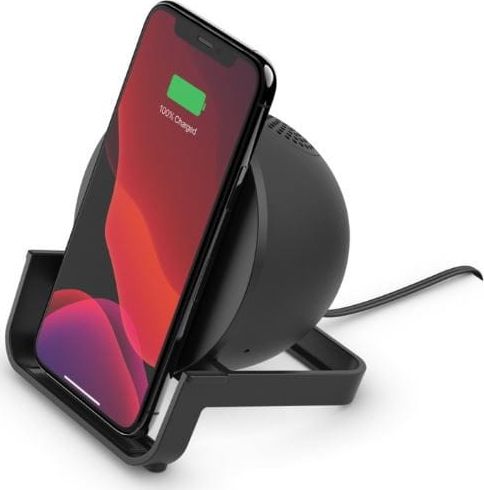 Belkin BoostCharge Wirel. Charg. Stand+Speaker black AUF001vfBK iekārtas lādētājs