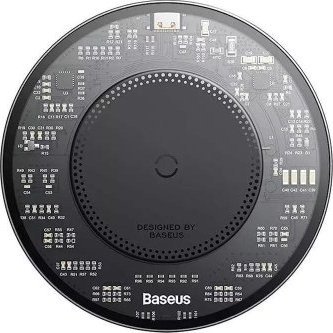 Baseus Simple 2, 15W with USB-C to USB-C cable (black) Wireless Qi inductive charger iekārtas lādētājs