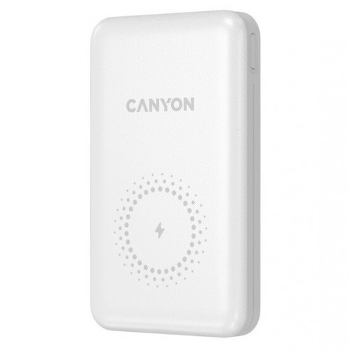 CANYON PB-1001  18W PD+QC 3.0+10W Magnet wireless charger powerbank10000mAh Li-poly battery,Lightning Input: DC5V/2A, 9V/2A Type c PD Input： Powerbank, mobilā uzlādes iekārta