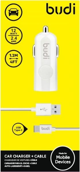 Ladowarka Budi 1x USB-A 2.4 A  (BD062T) BD062T (6971536920817) iekārtas lādētājs