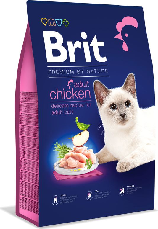 Brit Karma sucha Premium Adult z kurczakiem 0,3kg 9883106 (8595602552962) kaķu barība