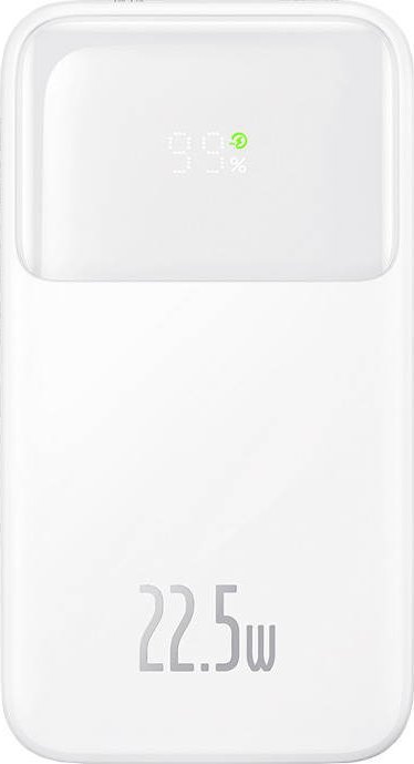 Powerbank Baseus Comet 20000mAh, USB do USB-C, 22.5W (white) Powerbank, mobilā uzlādes iekārta