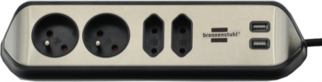 Brennenstuhl estilo power strip 4 sockets 2 m white (1153594420) elektrības pagarinātājs