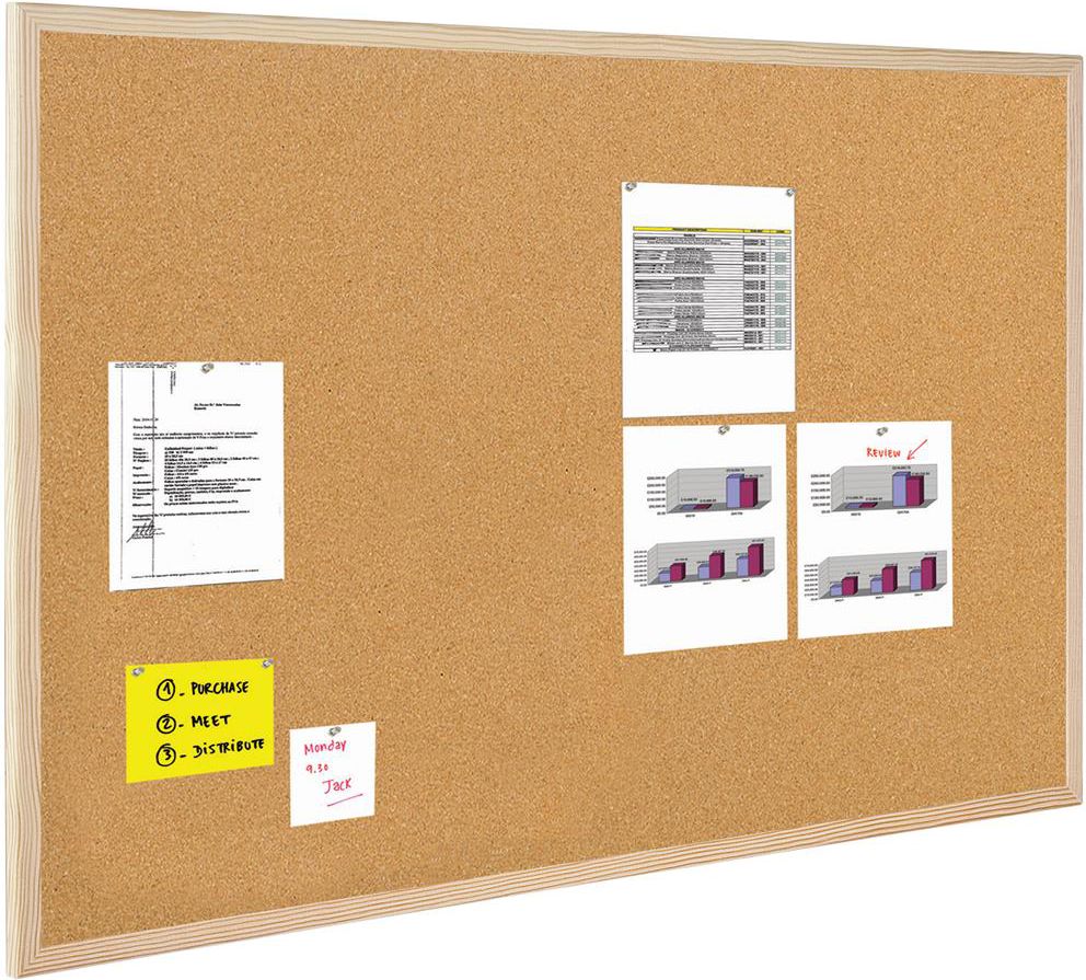 Bi-Office Cork board 100x80cm wooden frame (GMC160012010)