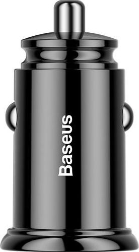 Baseus CCALL-YS01 auto lādētājs USB-C / USB / 5A / 30W / QC 4.0 / PD 3.0 / SCP / AFC melns iekārtas lādētājs