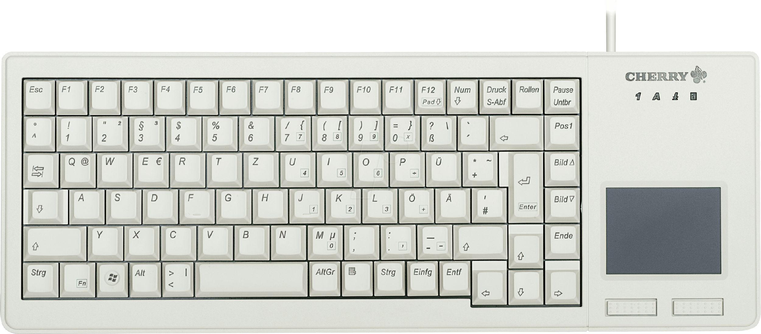 Cherry  XS Touchpad Keyboard US GREY klaviatūra