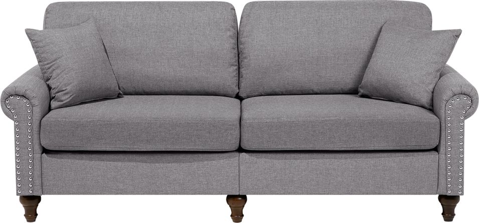 Beliani Sofa 3-osobowa jasnoszara OTRA 100368 (4260602374107) Dārza mēbeles