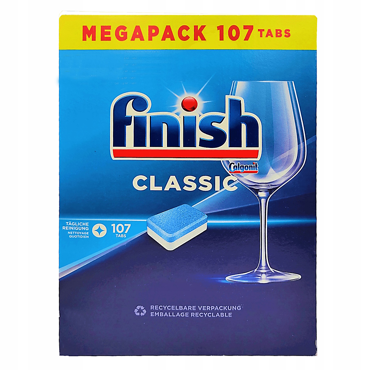 FINISH Powerball Classic Trauku mazgajamas masinas tabletes (107 tabs) 4251758400536 Sadzīves ķīmija