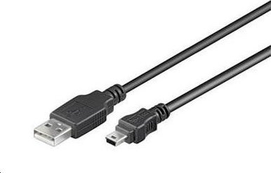 Kabel USB PremiumCord USB-A - miniUSB Czarny (ku2m02a) ku2m02a (8592220012076) USB kabelis