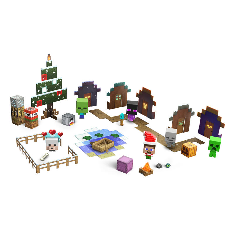 Mattel Minecraft Mob Head Minis Advent Calendar Toy Figure bērnu rotaļlieta