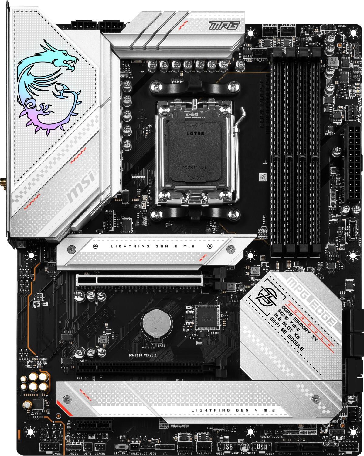 MSI MPG B650 EDGE WIFI motherboard AMD B650 Socket AM5 ATX pamatplate, mātesplate