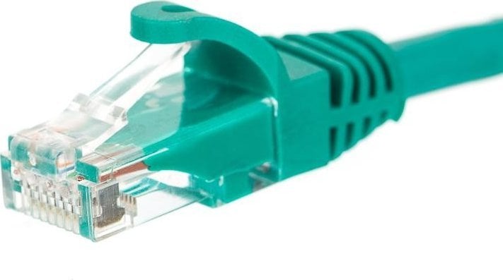 Netrack patch cable RJ45, snagless boot, Cat 5e UTP, 7.5m green kabelis, vads