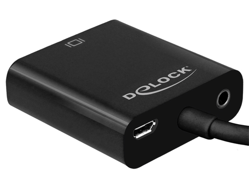Delock Adapter HDMI Micro-D male > VGA female with Audio black karte