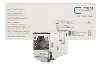 METZ CONNECT E-DAT modul Cat.6A 8(8) jack - Modulare Eingabe - RJ-45 - Metallic (Packung mit 12) (130910-Z) 4251122192708 adapteris