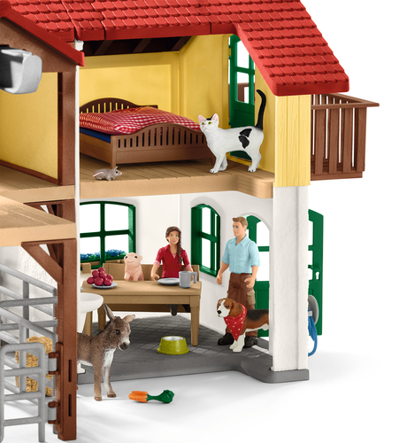 Schleich FarmW. Farmhouse m. Stable u.Ti - 42407 konstruktors