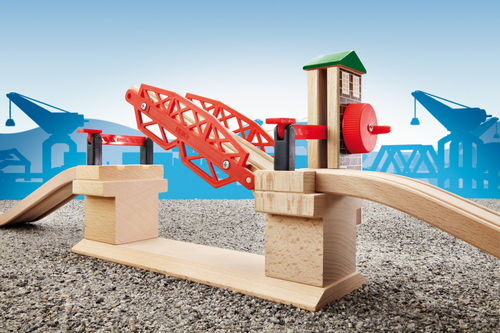 BRIO Lifting Bridge, red (33757) konstruktors