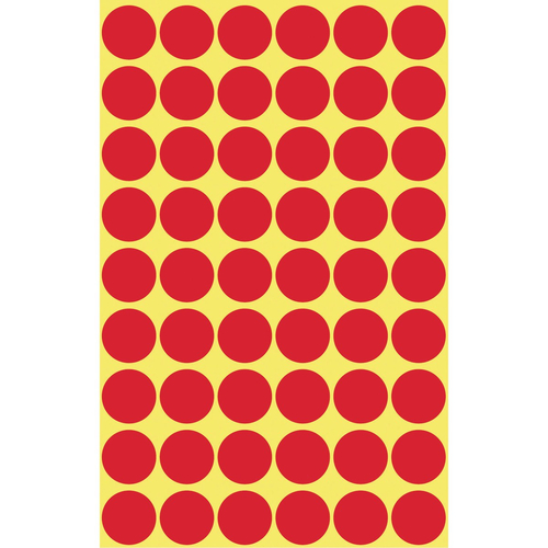 Marking dots ,diameter 12mm, 270 pieces, red uzlīmju printeris