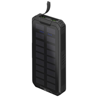 Goobay Outdoor fast charging power bank with solar (black, USB-C PD, QC 3.0, 20,000 mAh) aksesuārs mobilajiem telefoniem