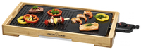 ProfiCook Teppanyaki grill TYG 1143, electric grill plate (black/wood, 2,200 watts) Galda Grils