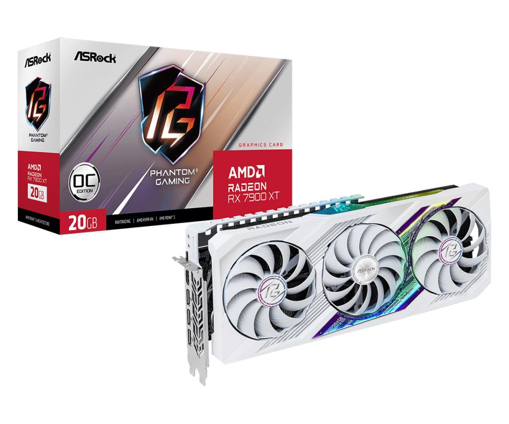 Graphics Card|ASROCK|AMD Radeon RX 7900 XT|20 GB|GDDR6|320 bit|PCIE 4.0 16x|1xHDMI|3xDisplayPort|RX7900XTPGW20GO RX7900XTPGW20GO (4710483944 video karte