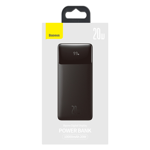 Baseus 6953156206519 power bank Lithium-Ion (Li-Ion) 10000 mAh Black Powerbank, mobilā uzlādes iekārta