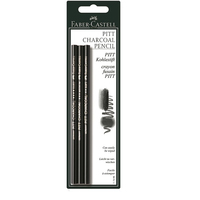FABER-CASTELL Kohlestift Pitt fettfrei schwarz 3 in BK