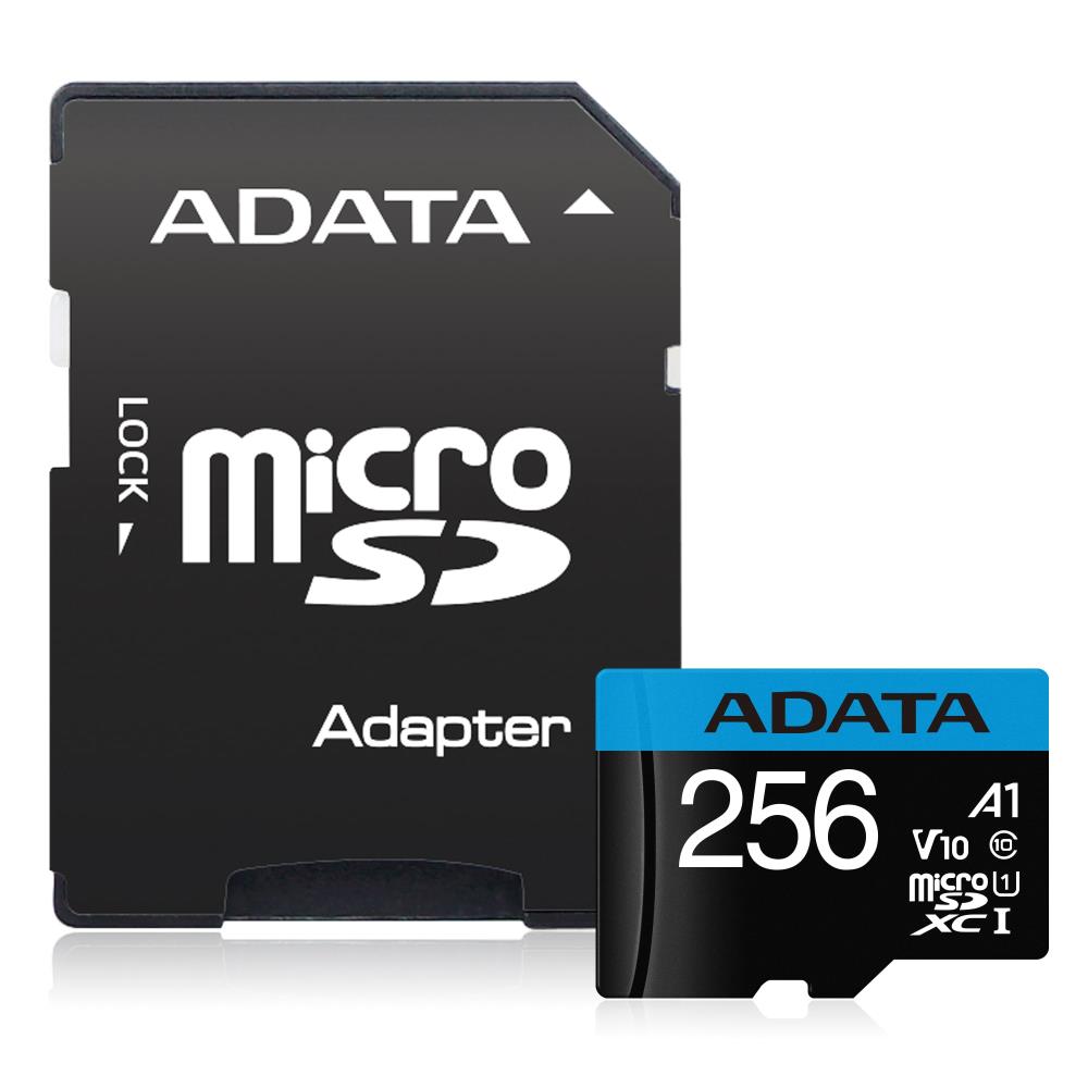 ADATA Premier microSDXC 256GB 100R/25W UHS-I Class 10 A1 V10 + Adapter atmiņas karte