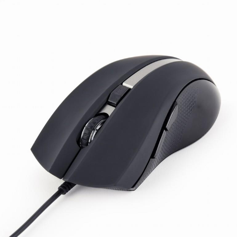 Gembird MUS-GU-02 USB G-laser mouse, 2400 dpi, 6-button, black Datora pele