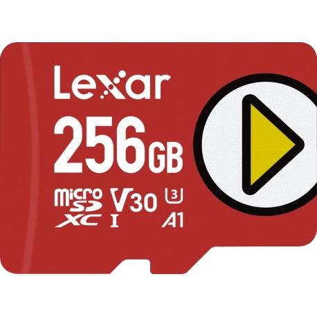 Lexar Play UHS-I MicroSDXC, 256 GB, Flash memory class 10, Red, 150 MB/s atmiņas karte