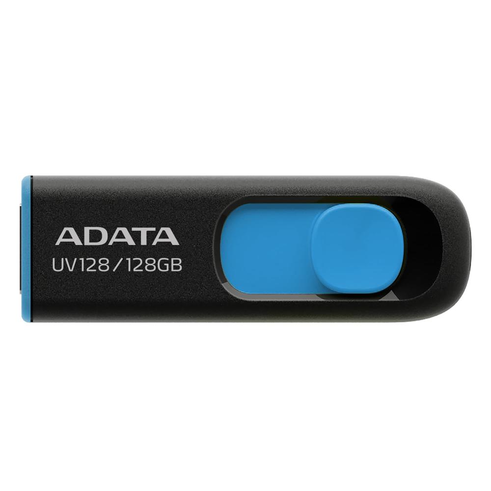 ADATA DashDrive UV128 128GB USB flash drive USB Type-A 3.2 Gen 1 (3.1 Gen 1) Black, Blue USB Flash atmiņa
